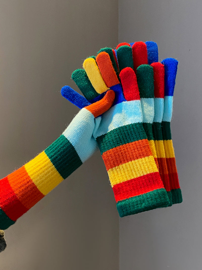 Gloves:Rainbow Stripes