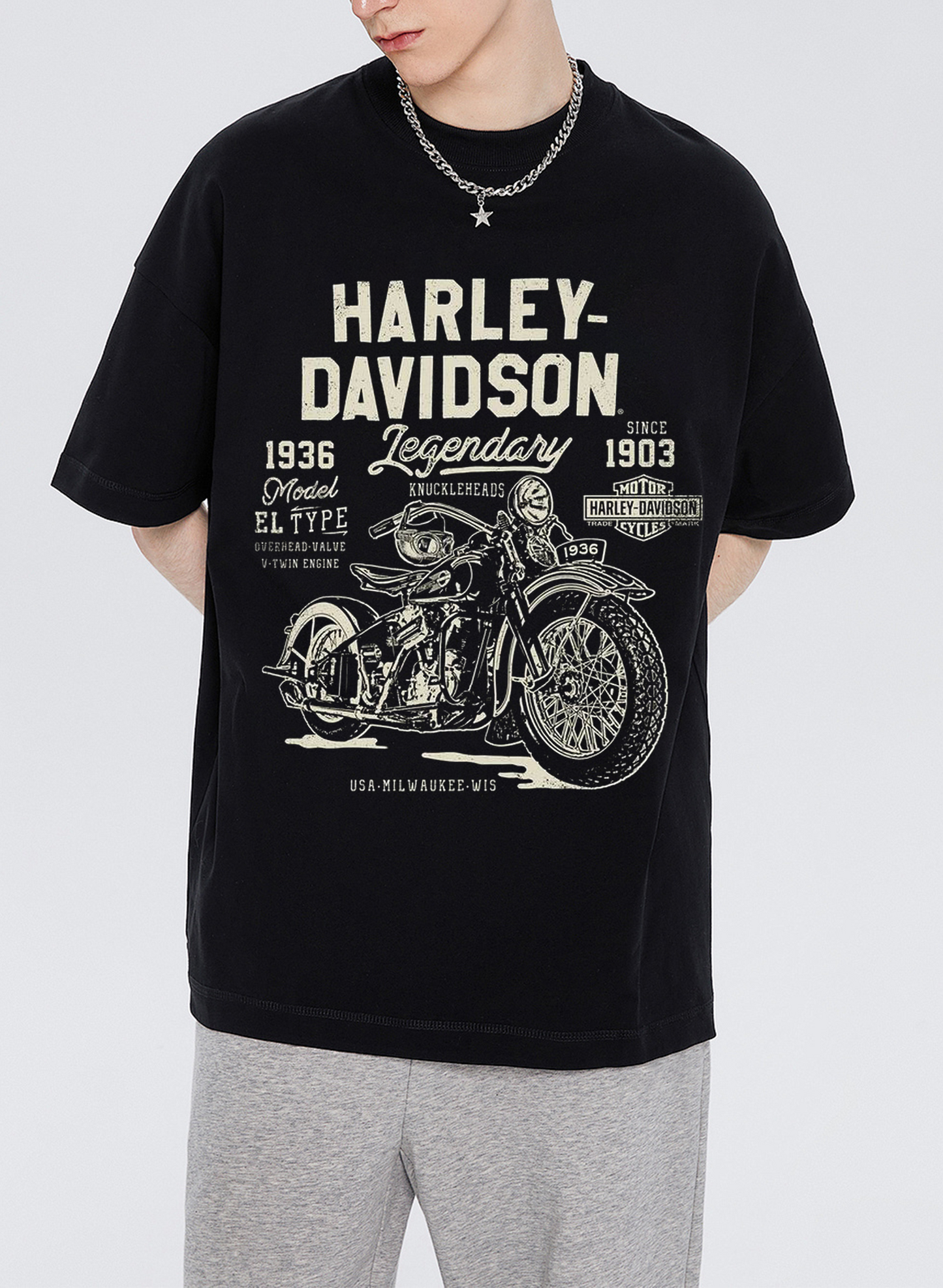 Chest Print：HARLEY-DAVIDSON