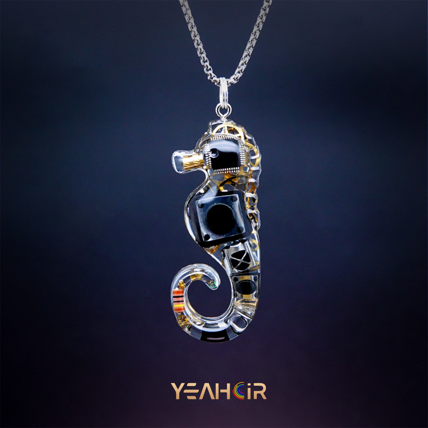 Cyberpunk Seahorse: Necklace