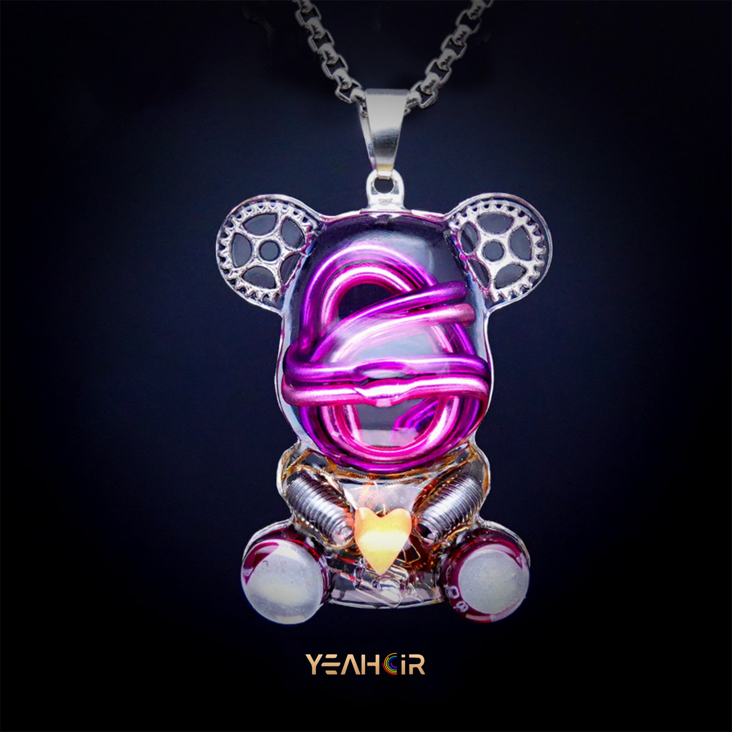 Mechanical Small Bear:Necklace