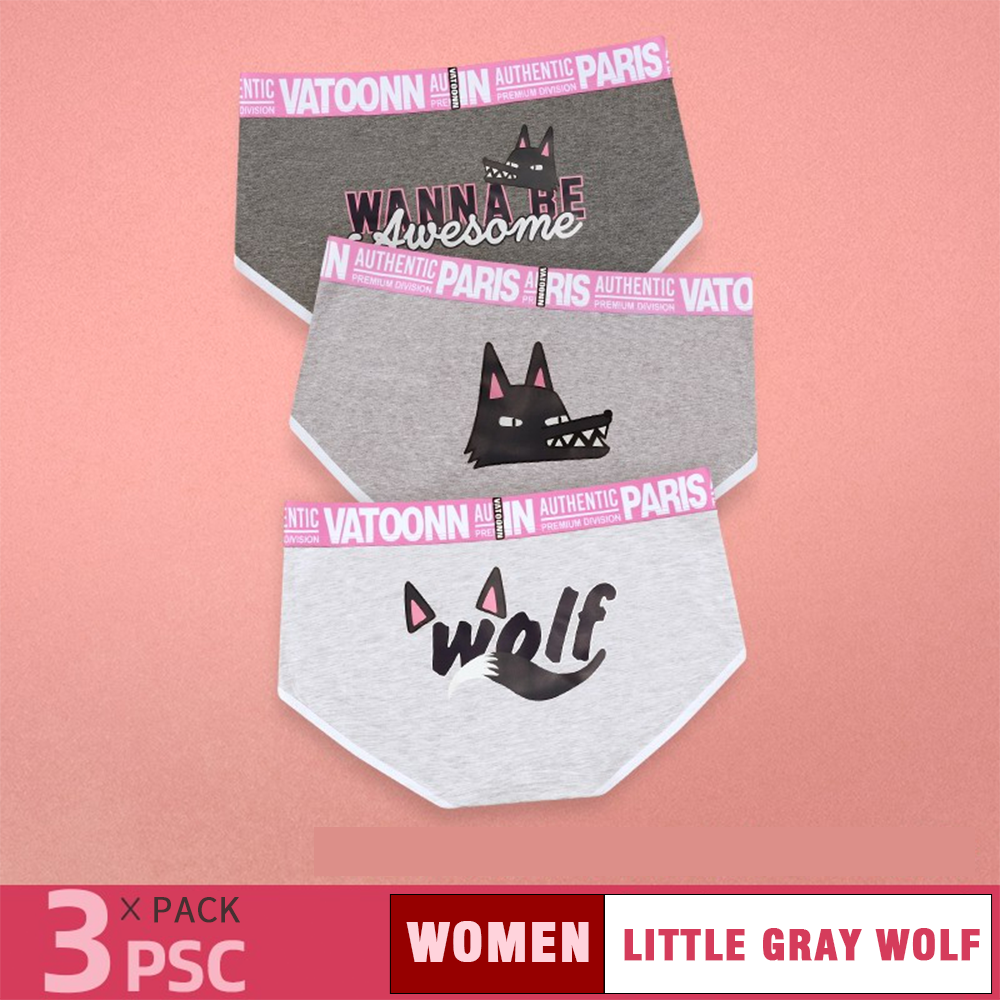 Big Mouth Wolf:3-Pack Briefs