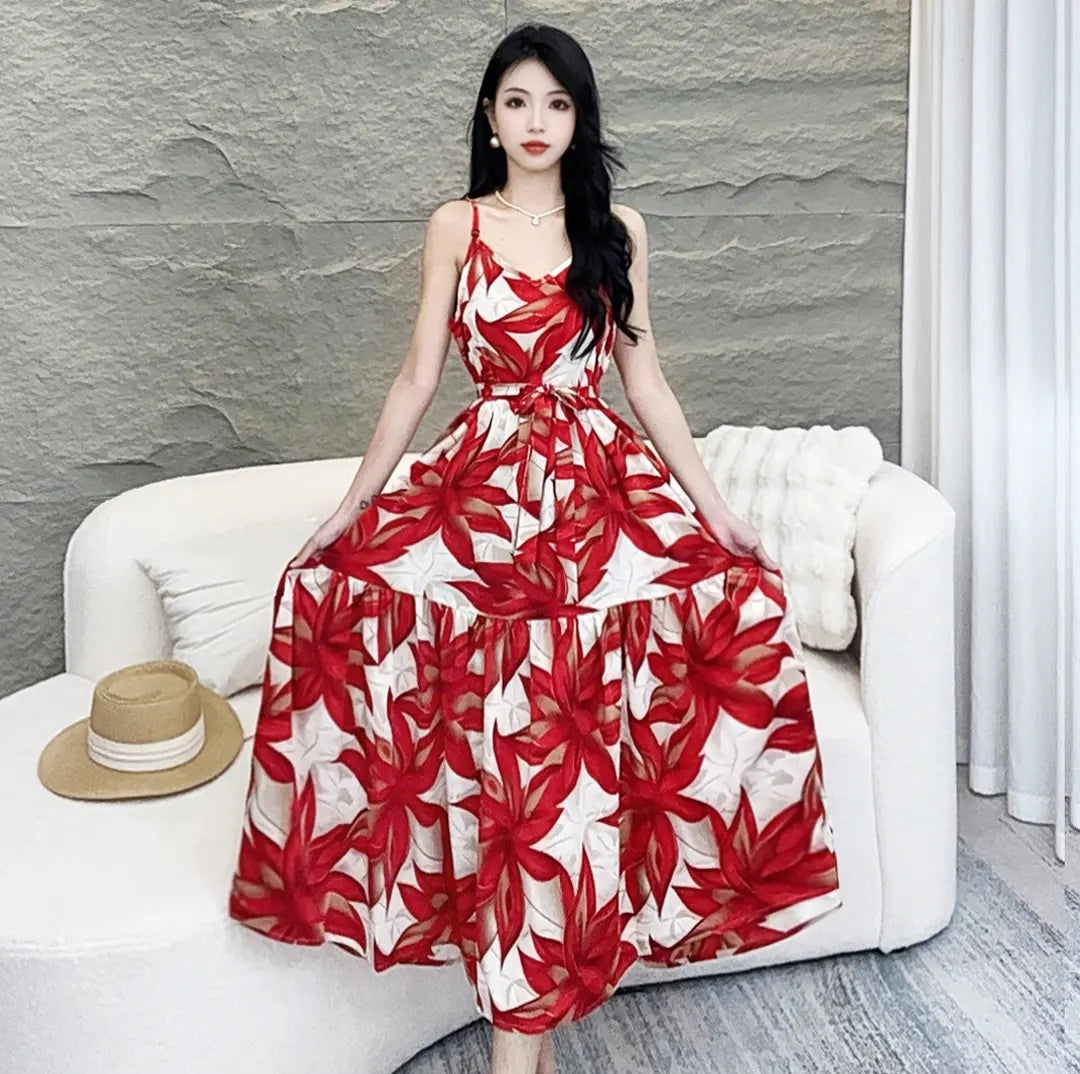 Amychu-Beach floral dress