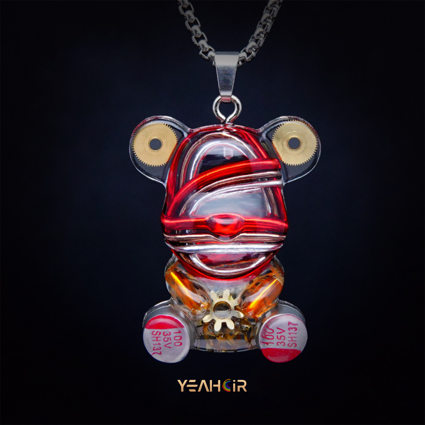 Mechanical Small Bear:Necklace