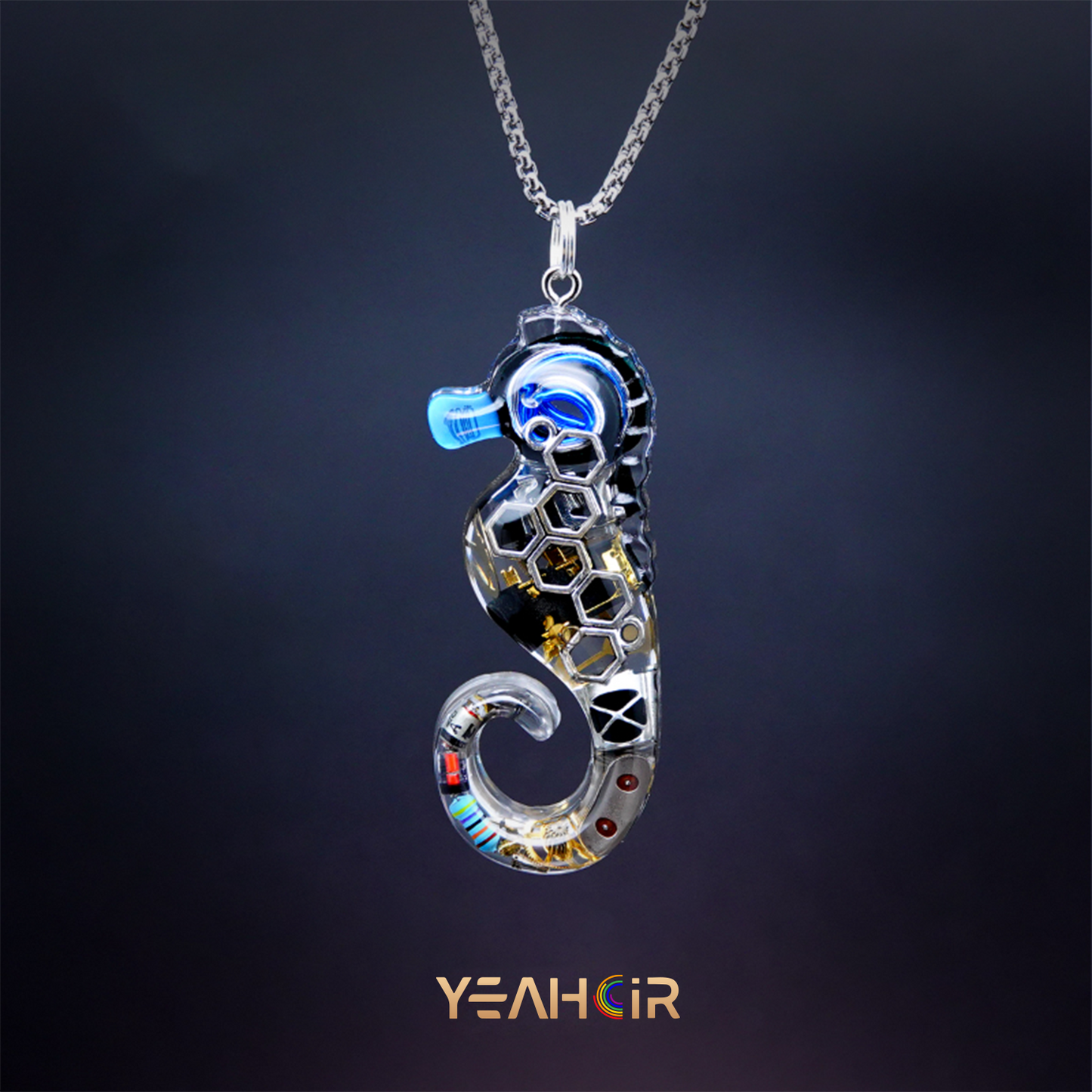 Cyberpunk Seahorse: Necklace