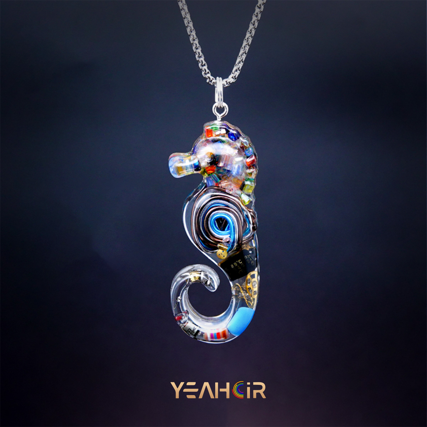 Cyberpunk Seahorse: Necklace