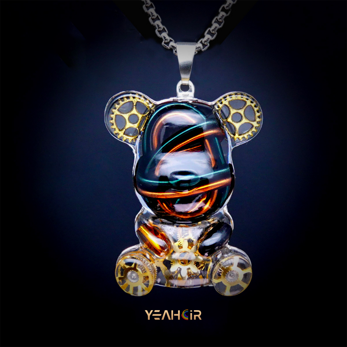 Mechanical Small Bear:Necklace