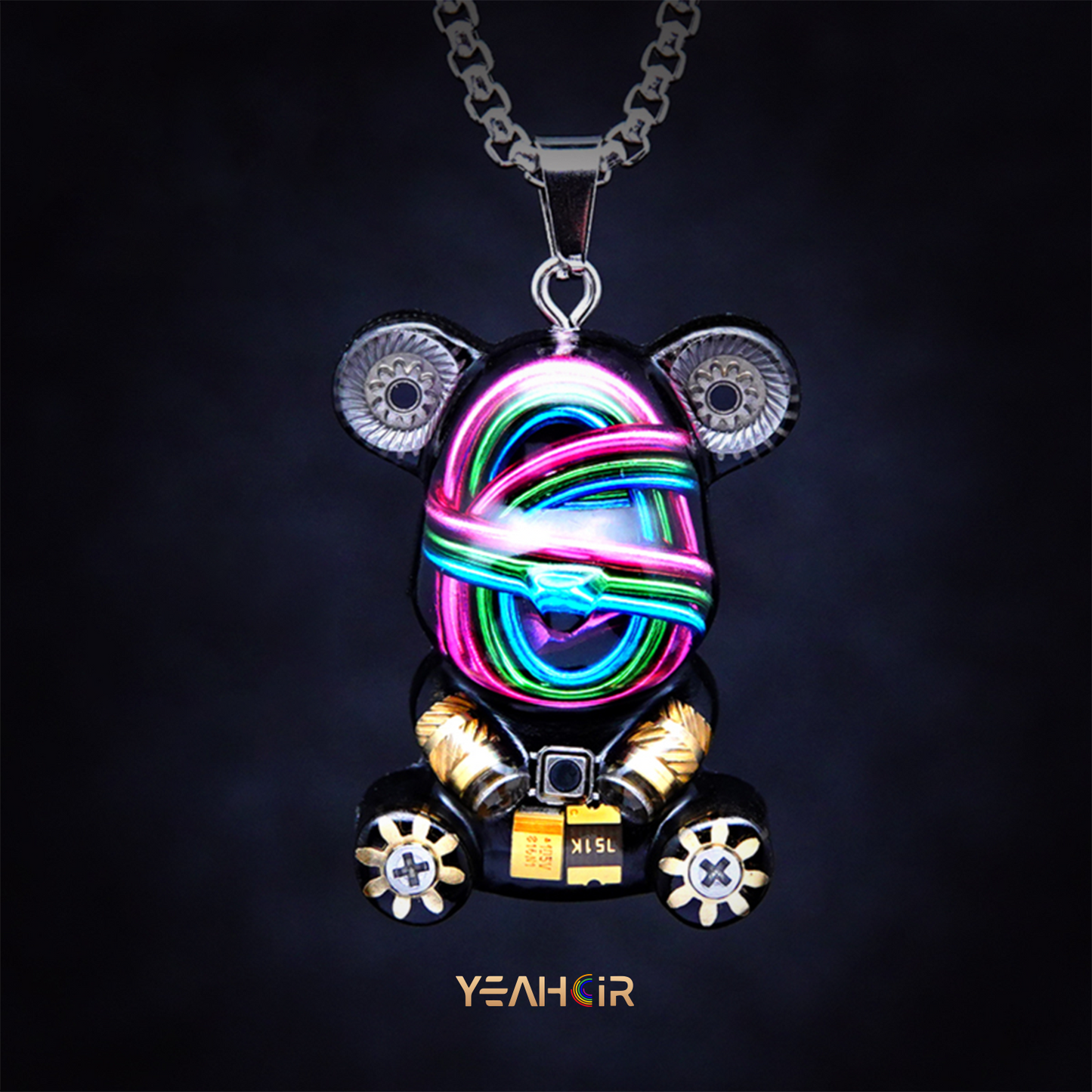 Mechanical Small Bear:Necklace