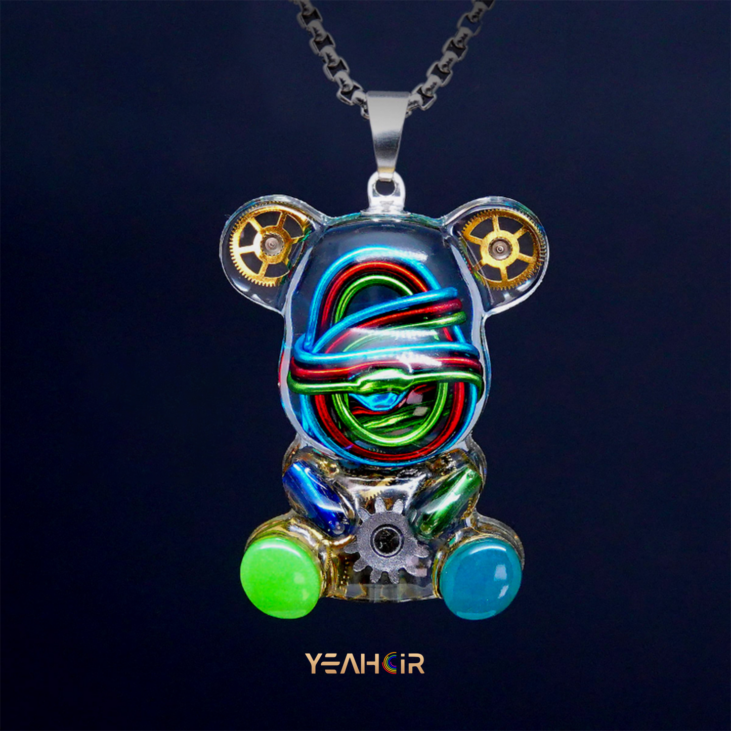 Mechanical Small Bear:Necklace