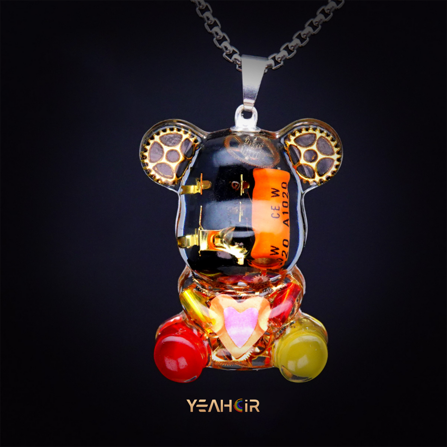 Mechanical Small Bear:Necklace