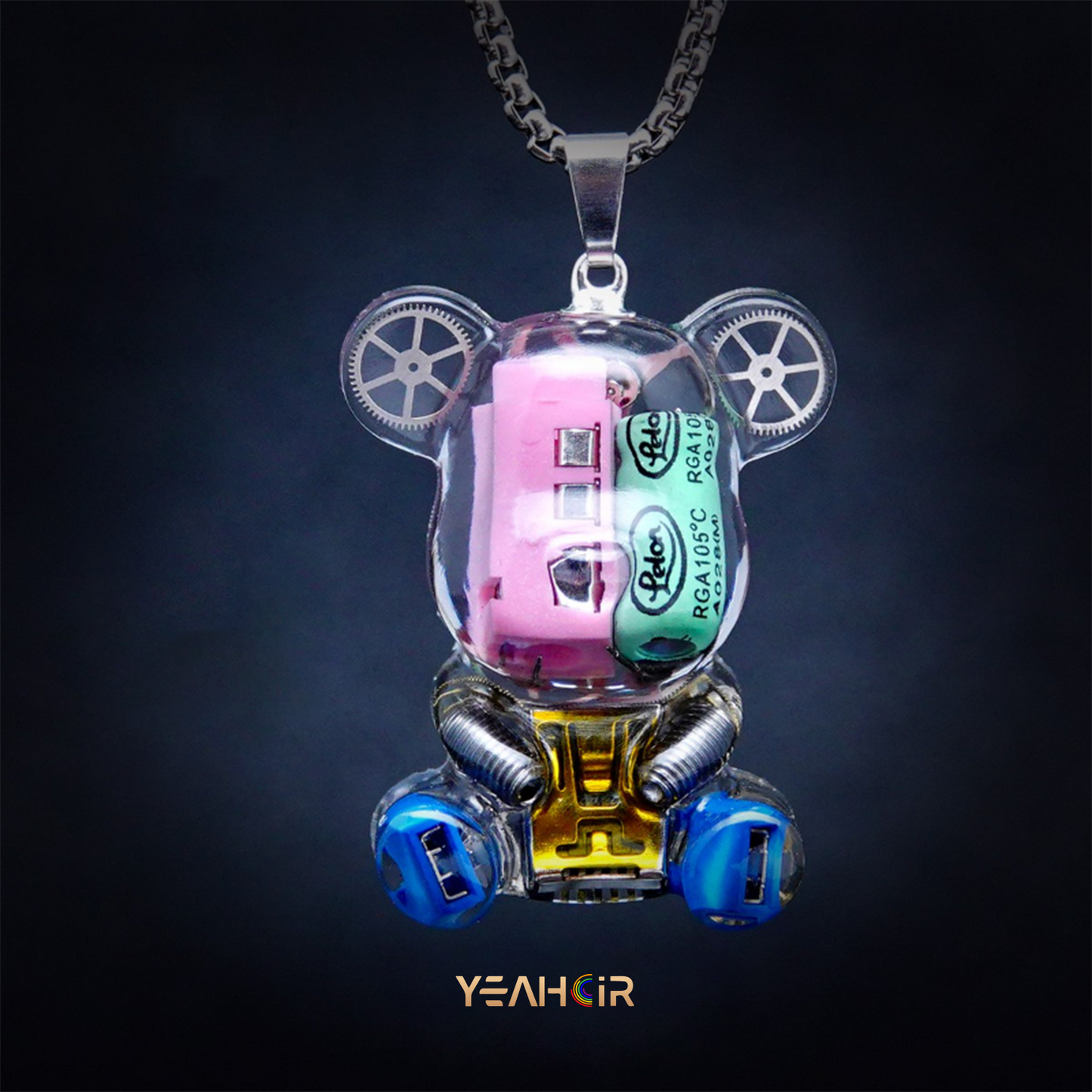 Mechanical Small Bear:Necklace