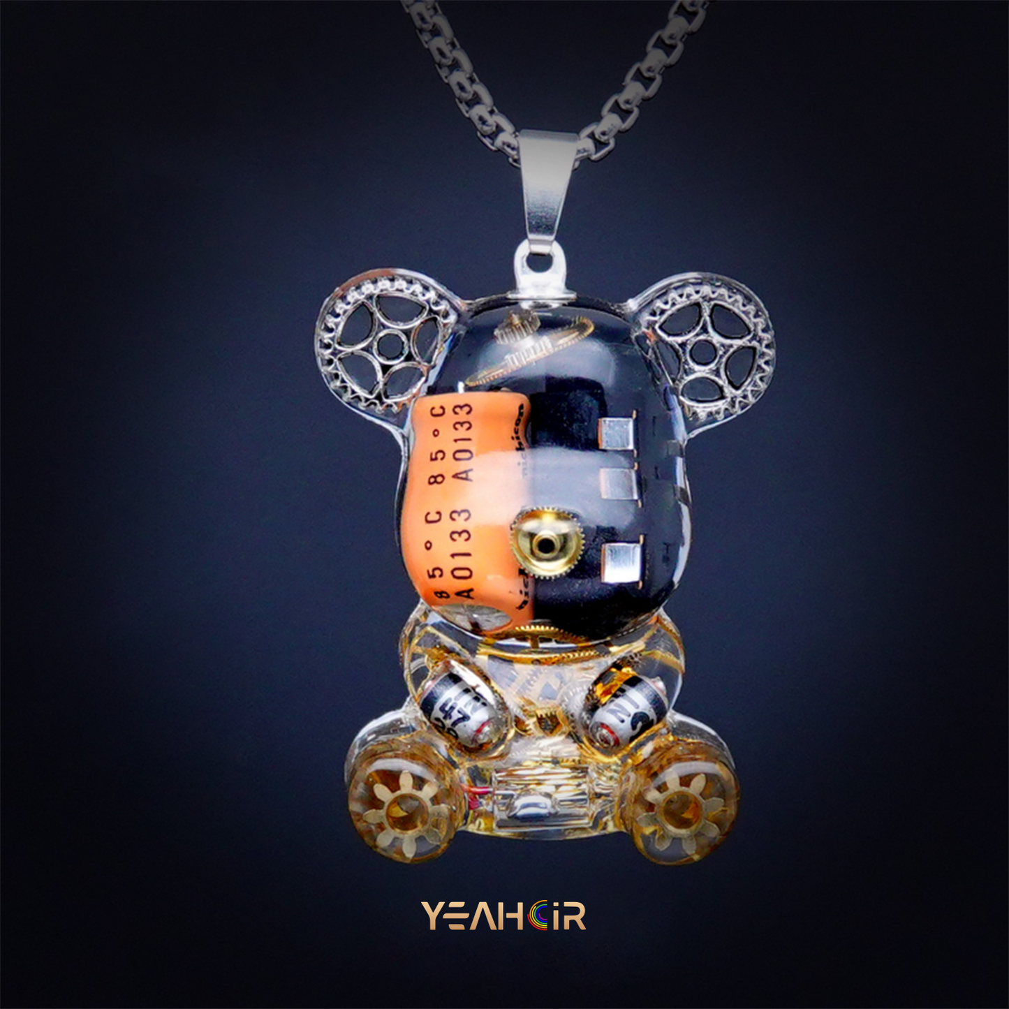 Mechanical Small Bear:Necklace