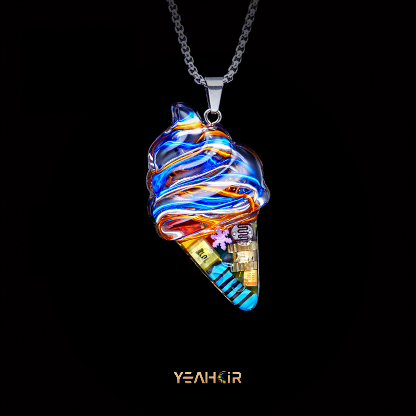 Rainbow Cone: Necklace