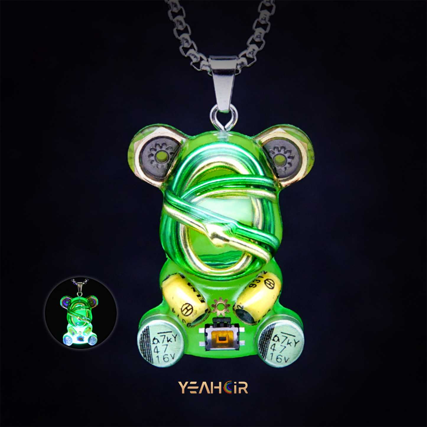 Mechanical Small Bear:Necklace