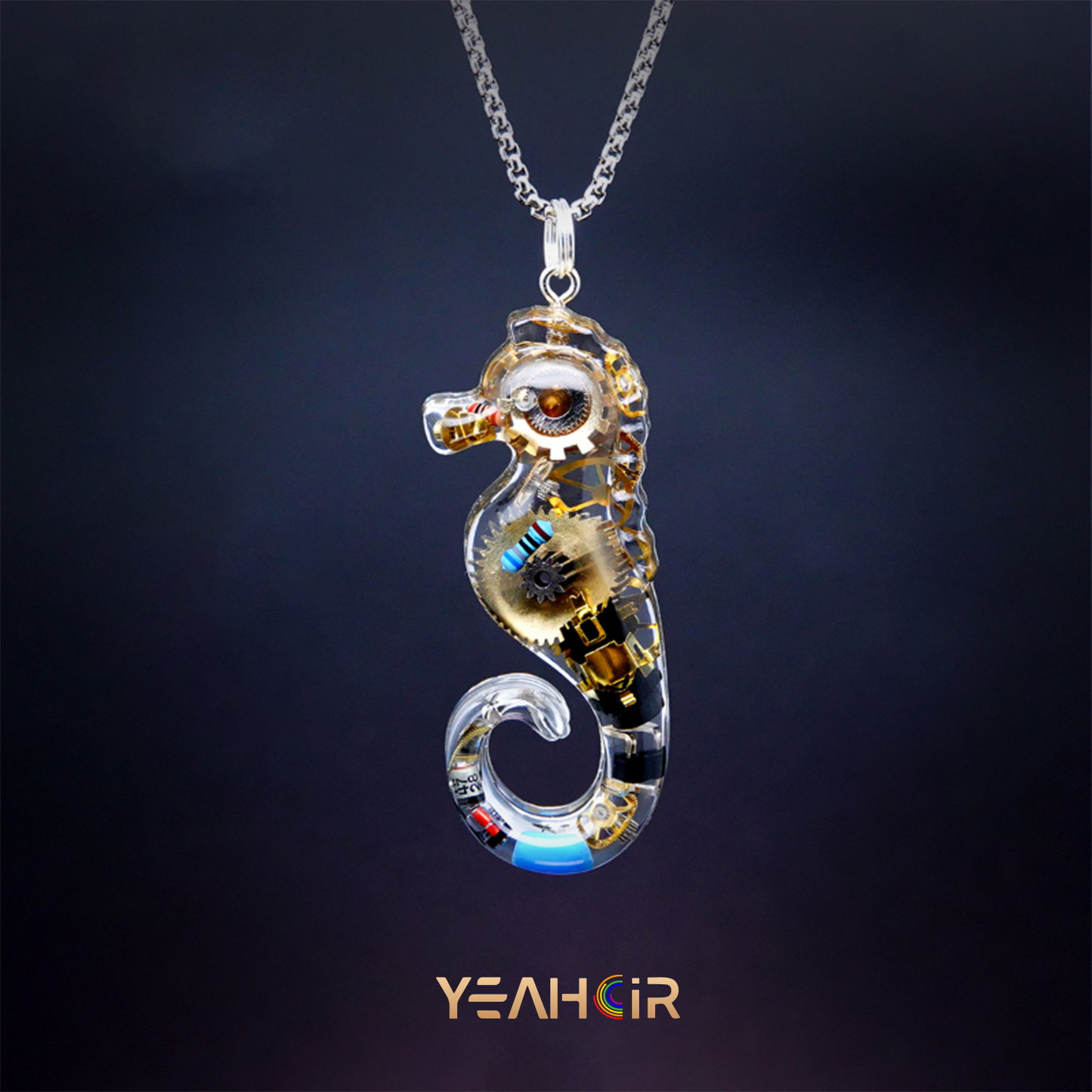 Cyberpunk Seahorse: Necklace