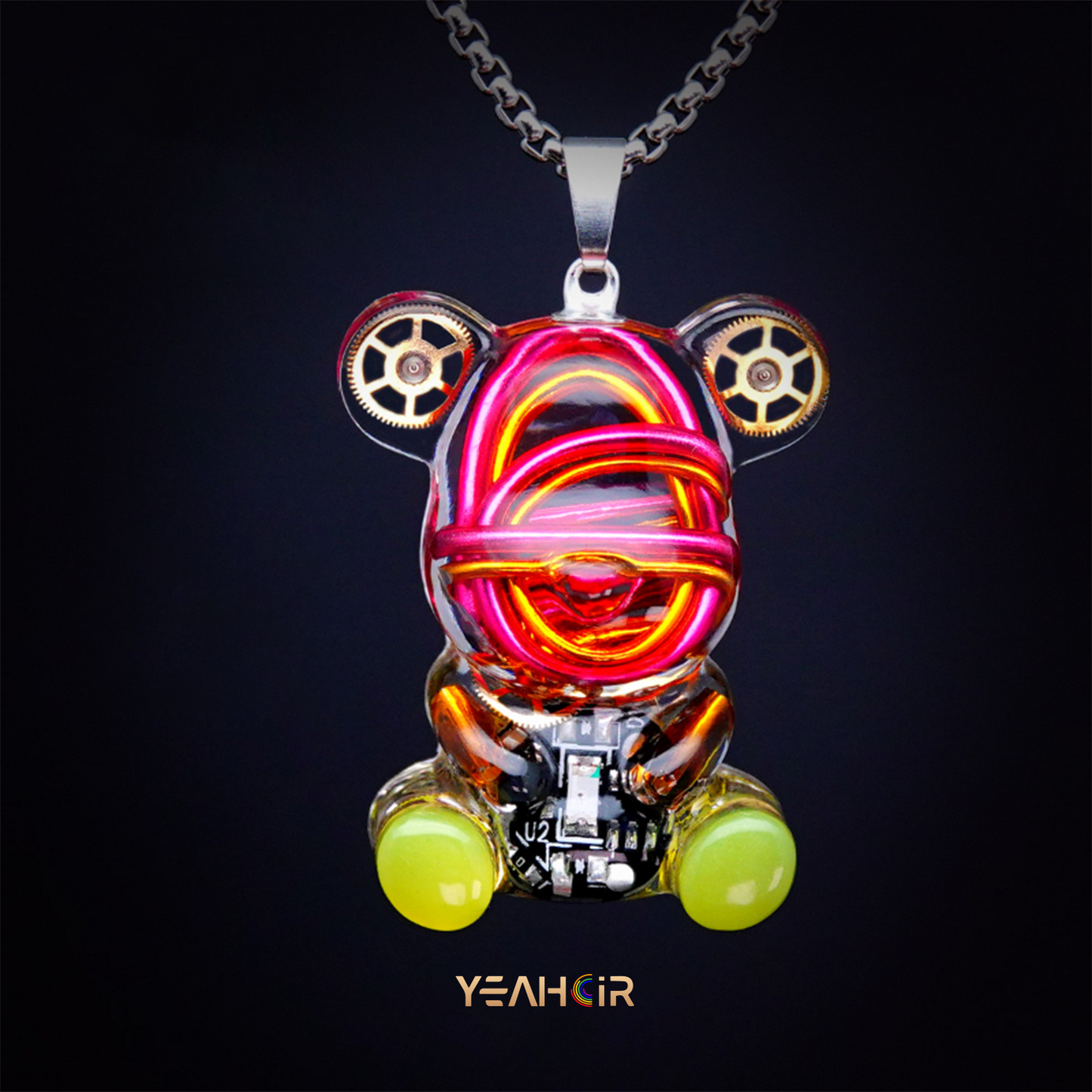 Mechanical Small Bear:Necklace