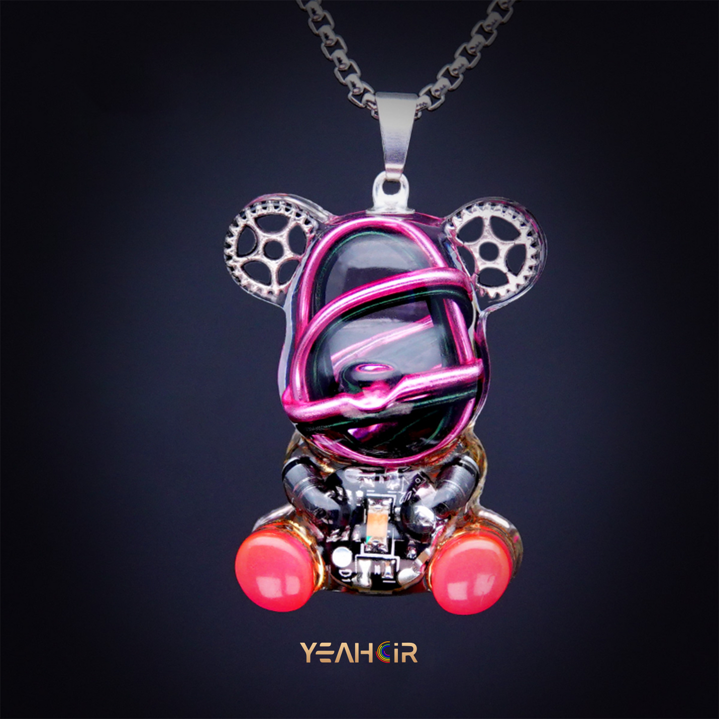 Mechanical Small Bear:Necklace