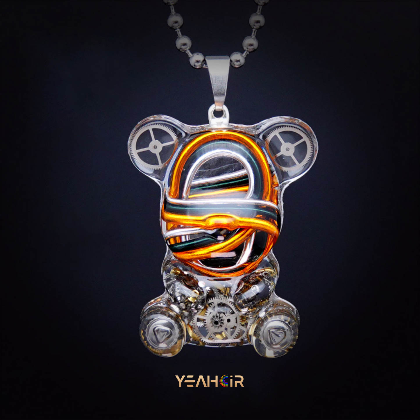 Mechanical Small Bear:Necklace