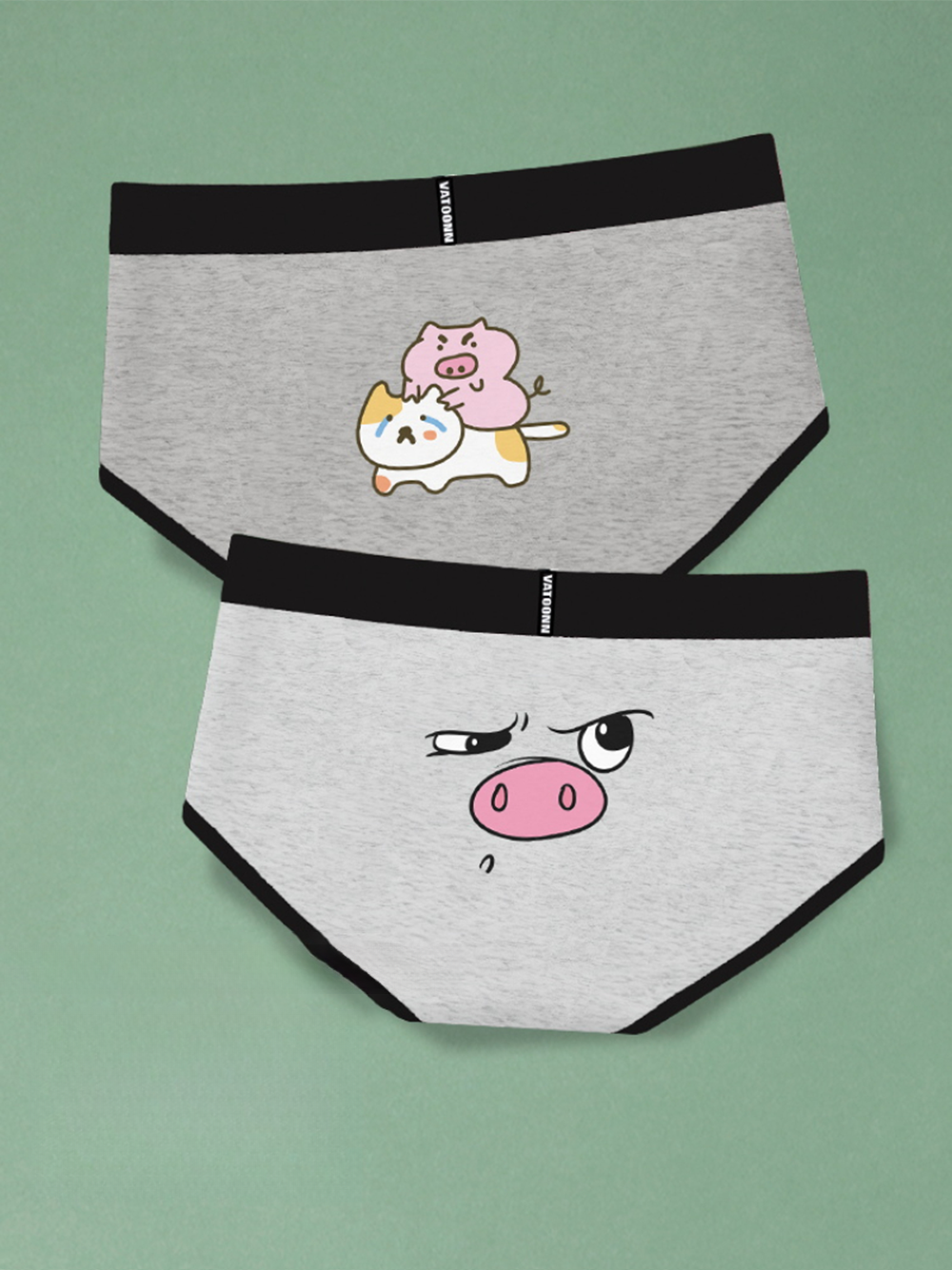 Pig With Dog:Briefs