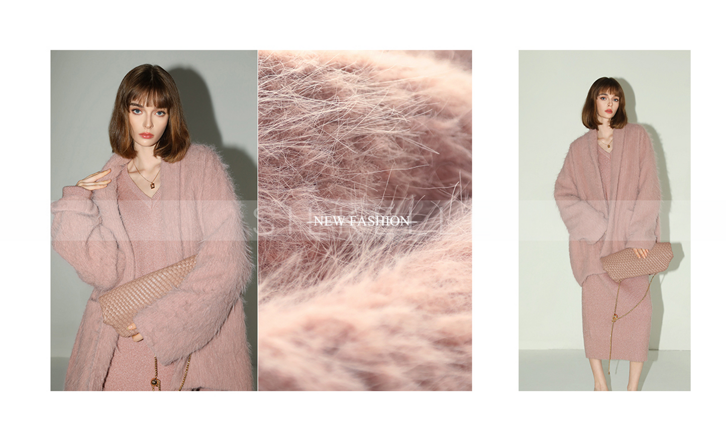 Temperament-like alpaca plush coat long woolen coat