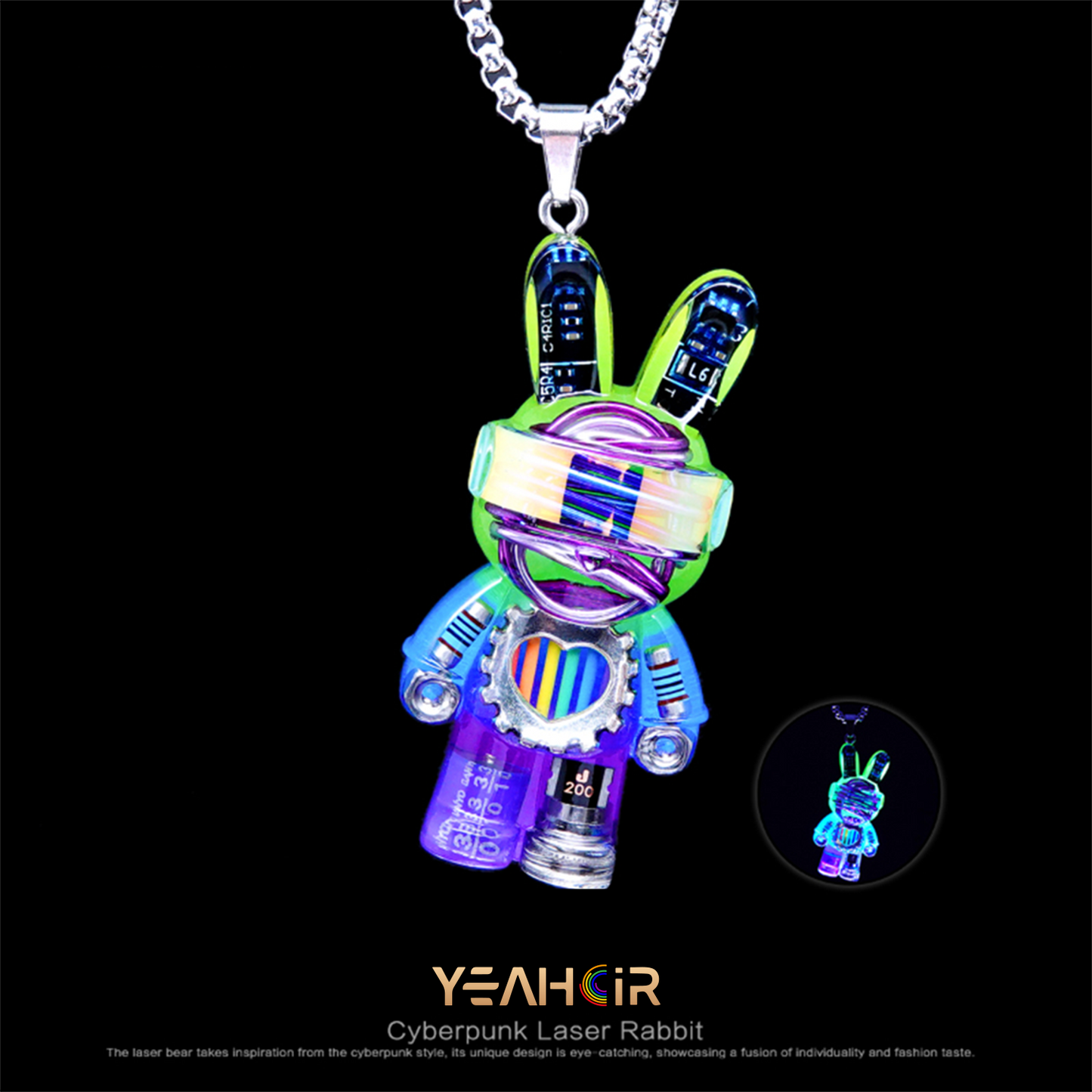 Laser Rabbit: Necklace