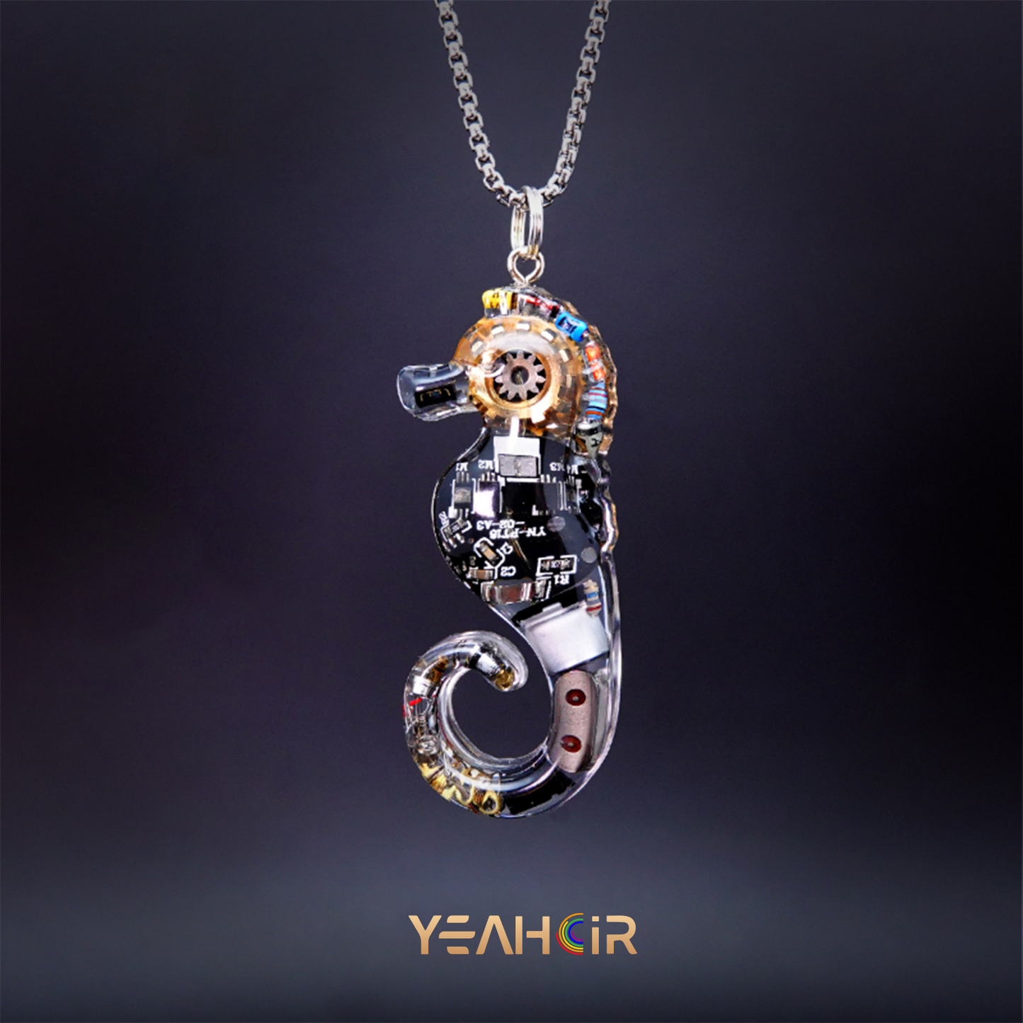 Cyberpunk Seahorse: Necklace