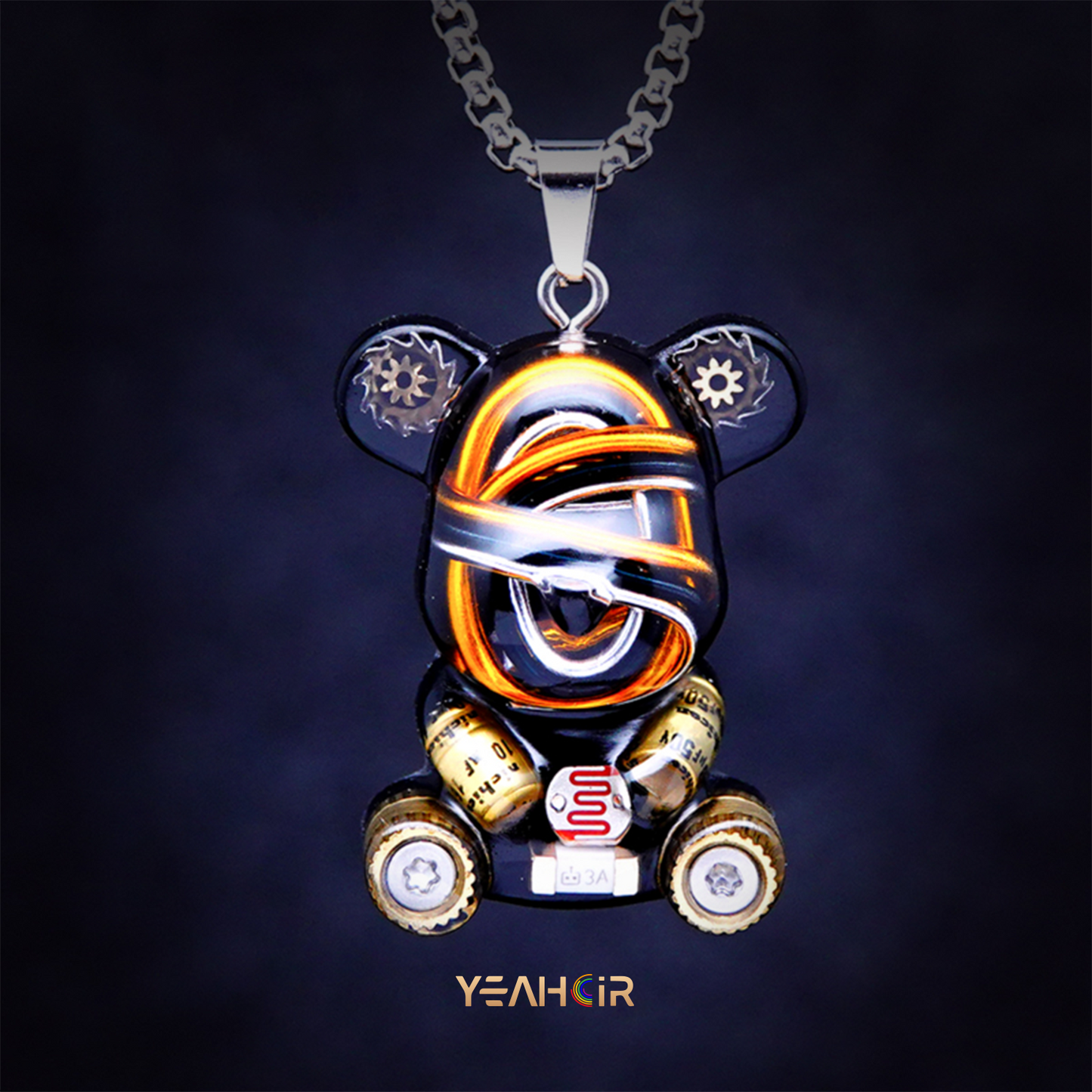 Mechanical Small Bear:Necklace