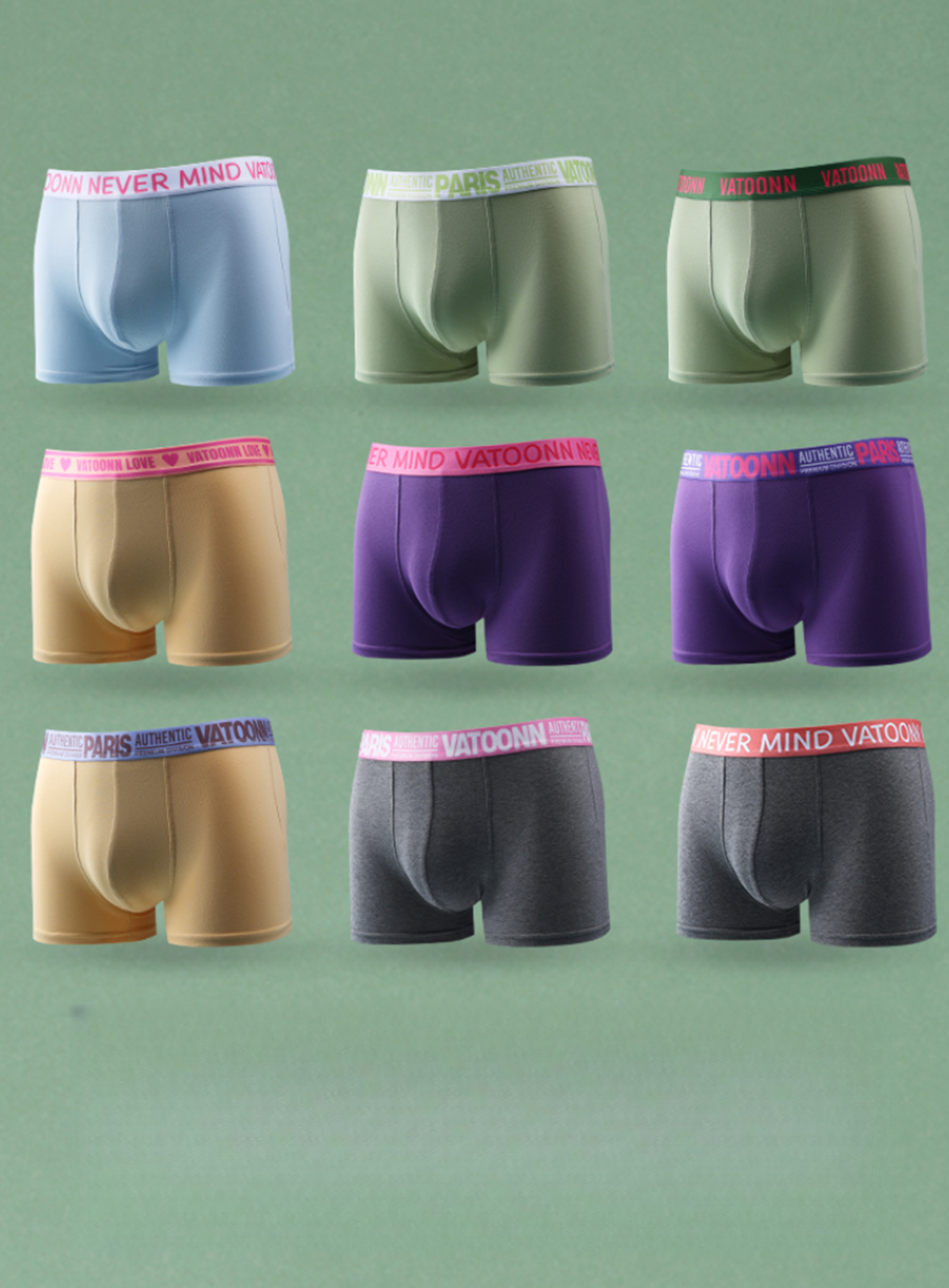 Solid Color：Boxer briefs