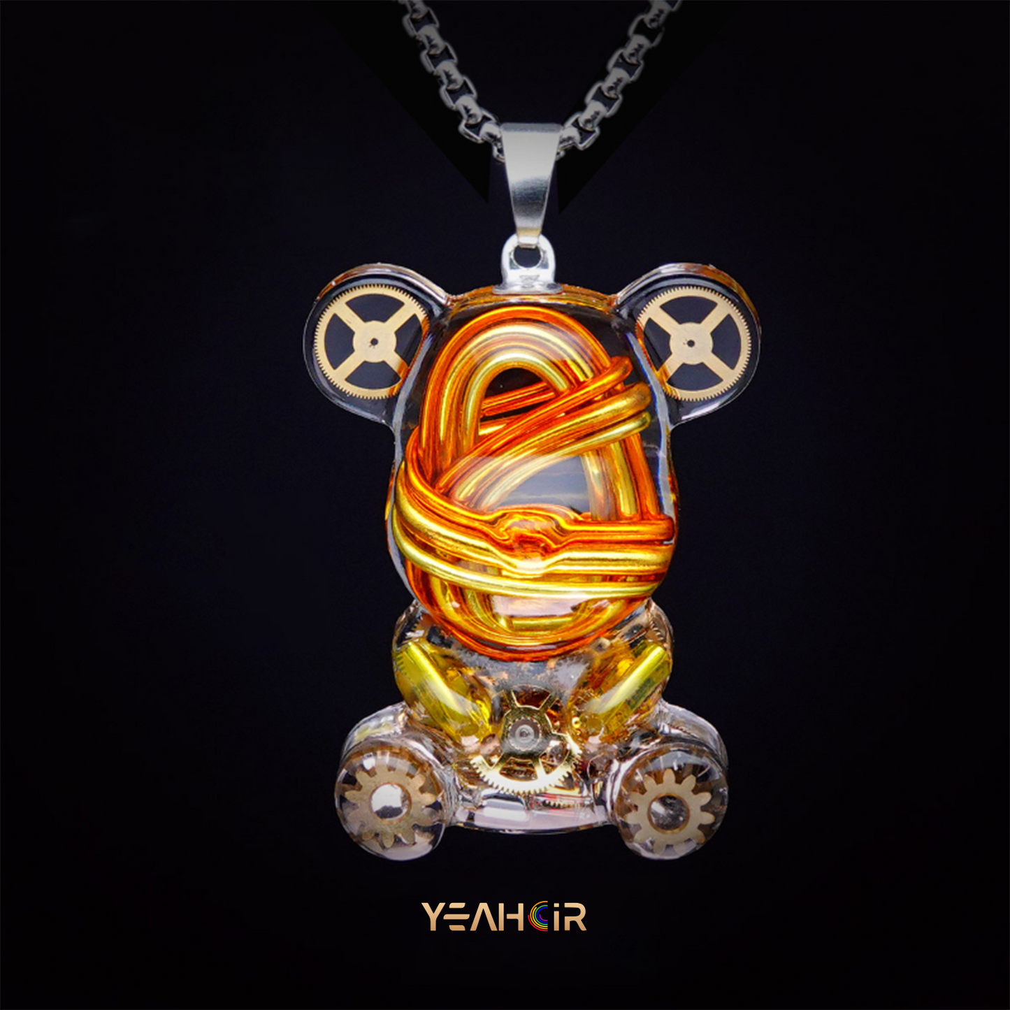 Mechanical Small Bear:Necklace