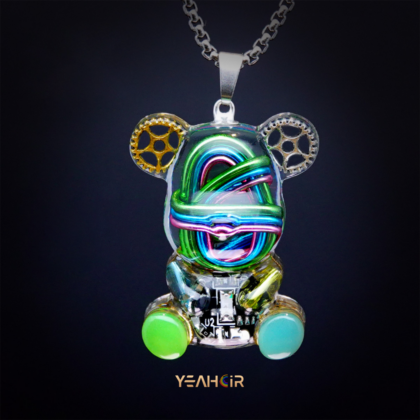 Mechanical Small Bear:Necklace