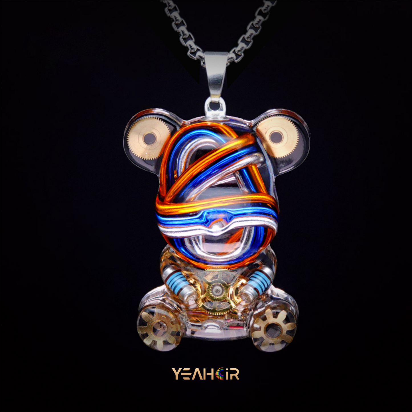 Mechanical Small Bear:Necklace