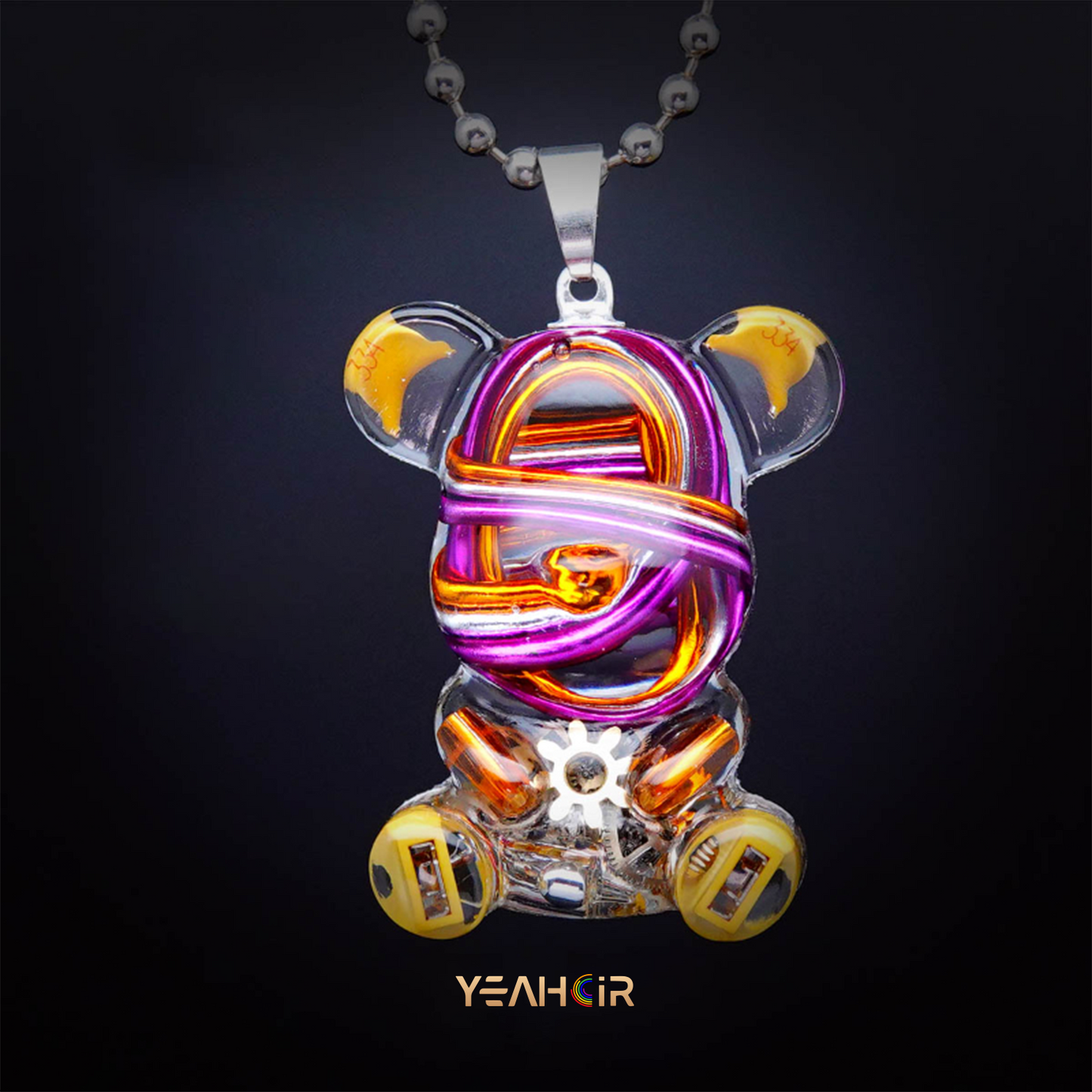 Mechanical Small Bear:Necklace