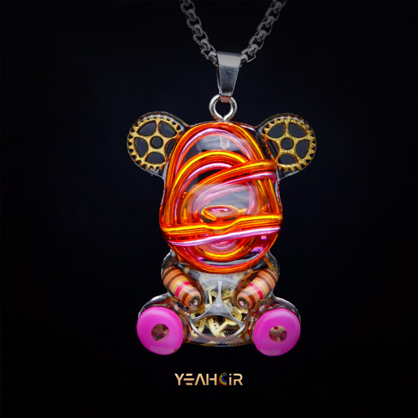 Mechanical Small Bear:Necklace