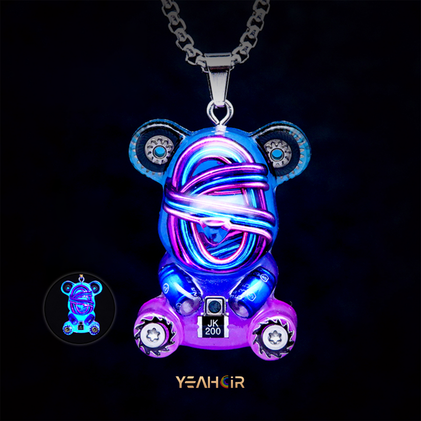 Mechanical Small Bear:Necklace