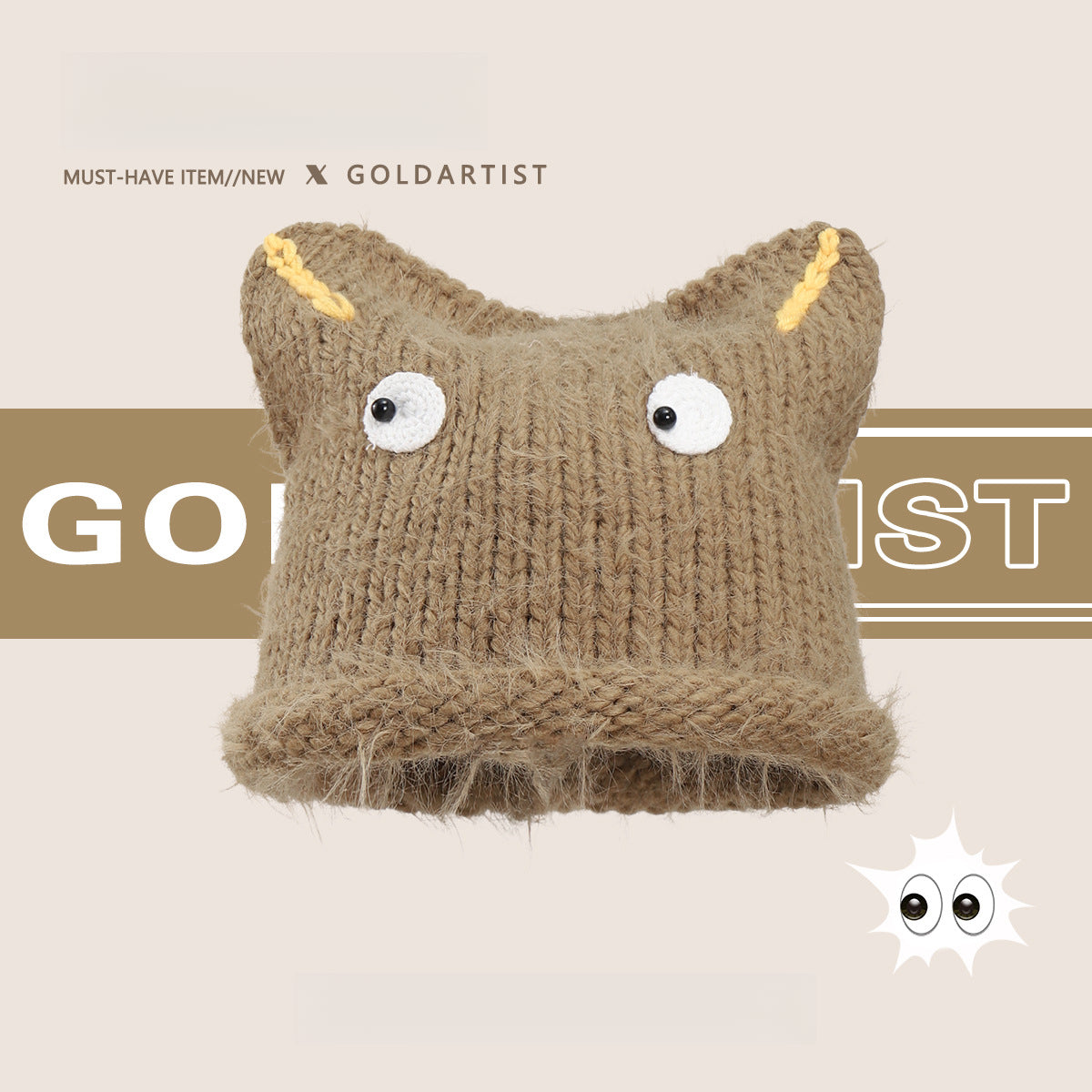 Knitted hat: Monster