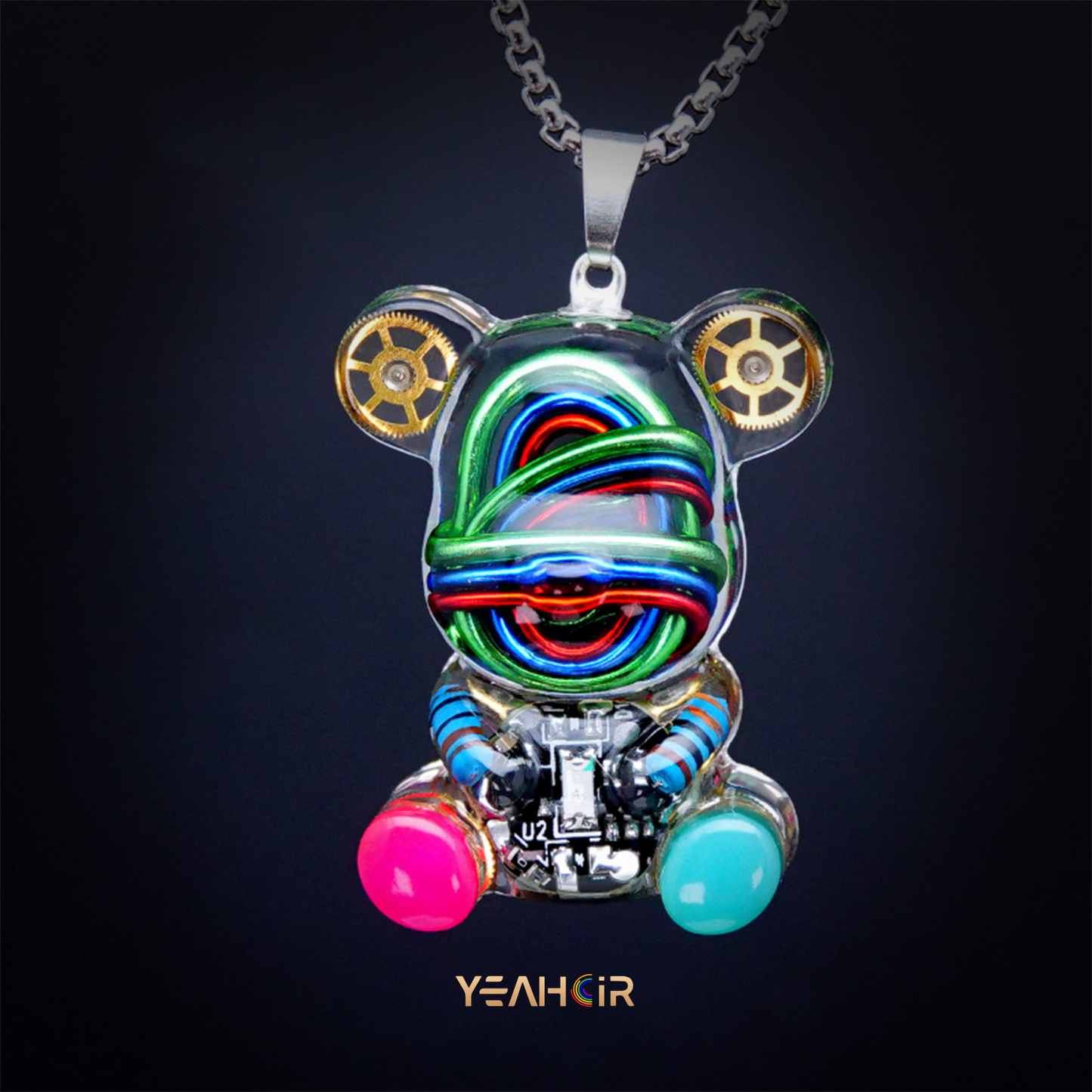 Mechanical Small Bear:Necklace