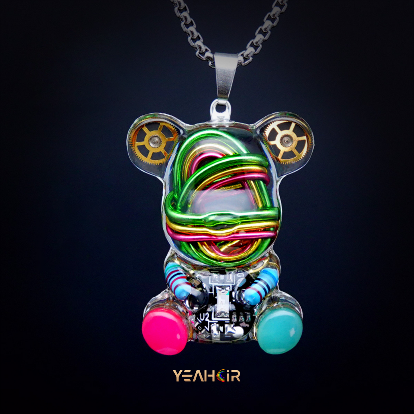 Mechanical Small Bear:Necklace