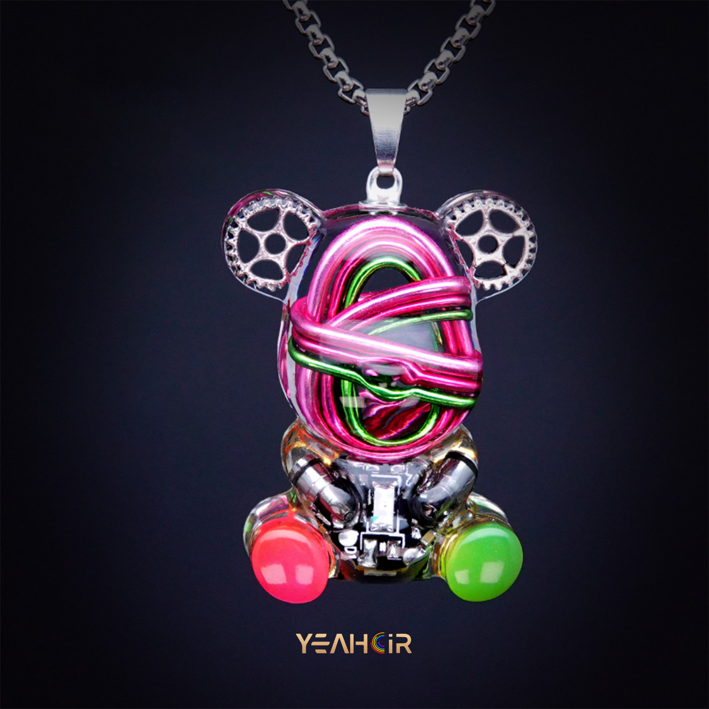 Mechanical Small Bear:Necklace