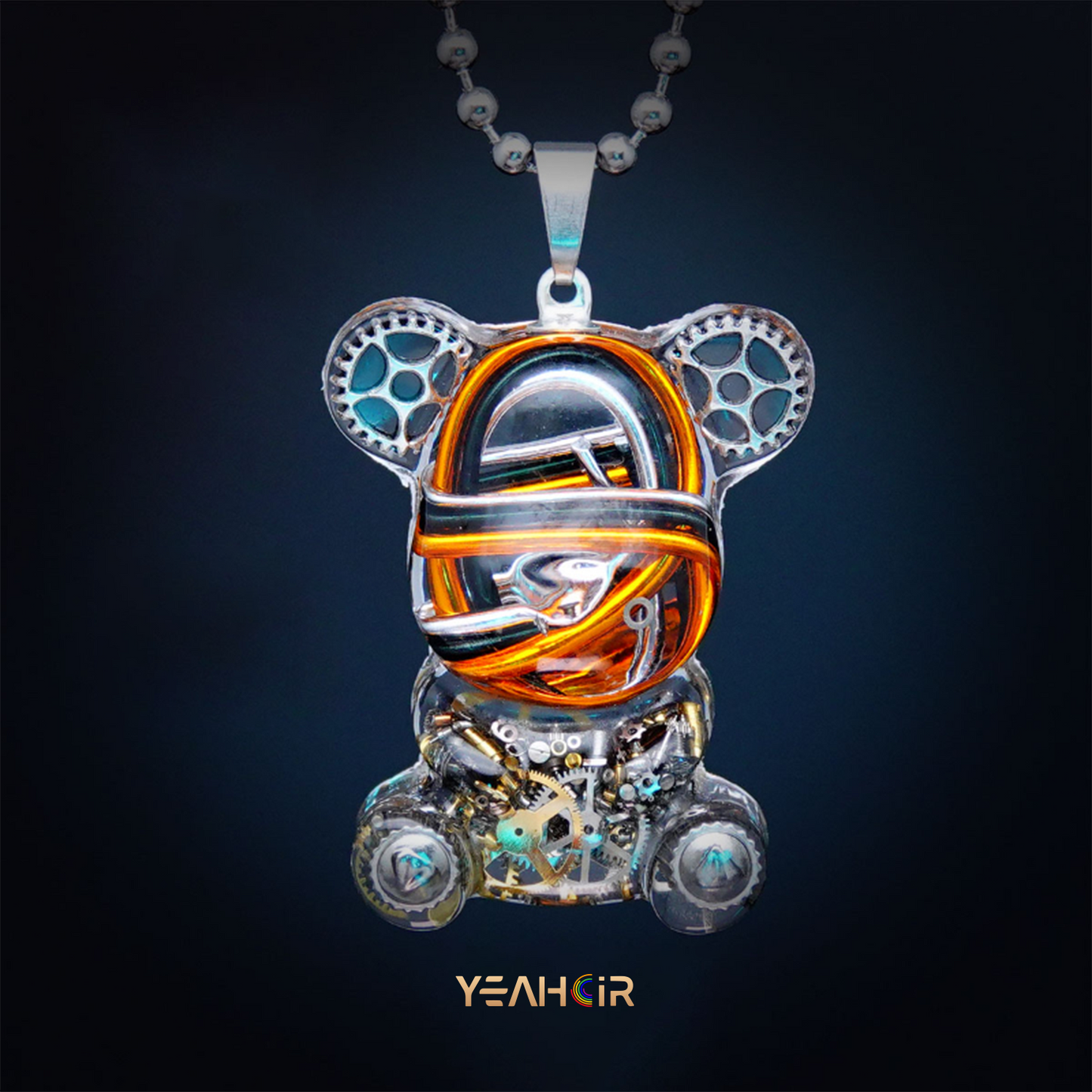 Mechanical Small Bear:Necklace