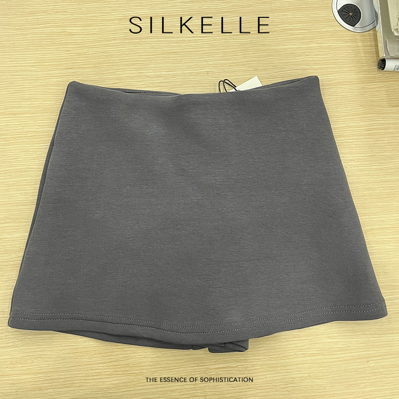 Half-length skirt with safety pants A-line short skirt hip skirt