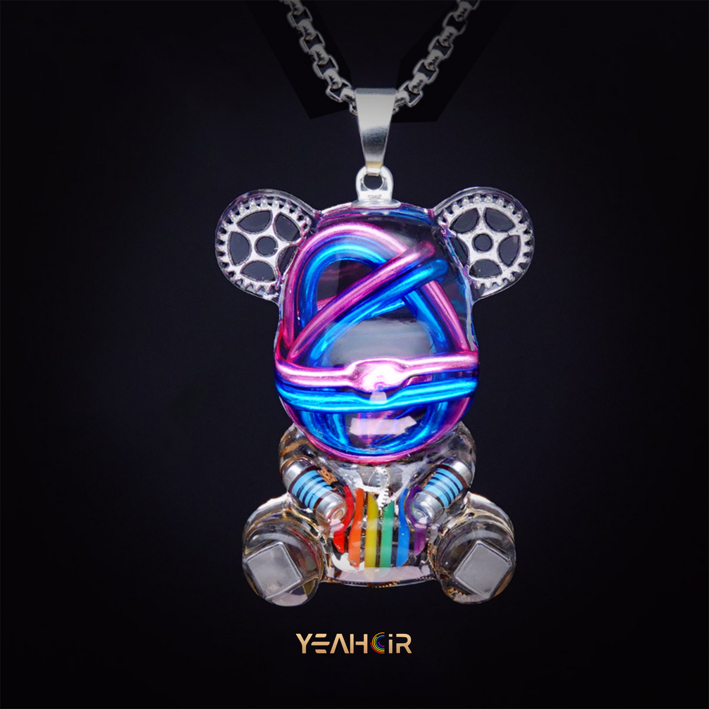 Mechanical Small Bear:Necklace