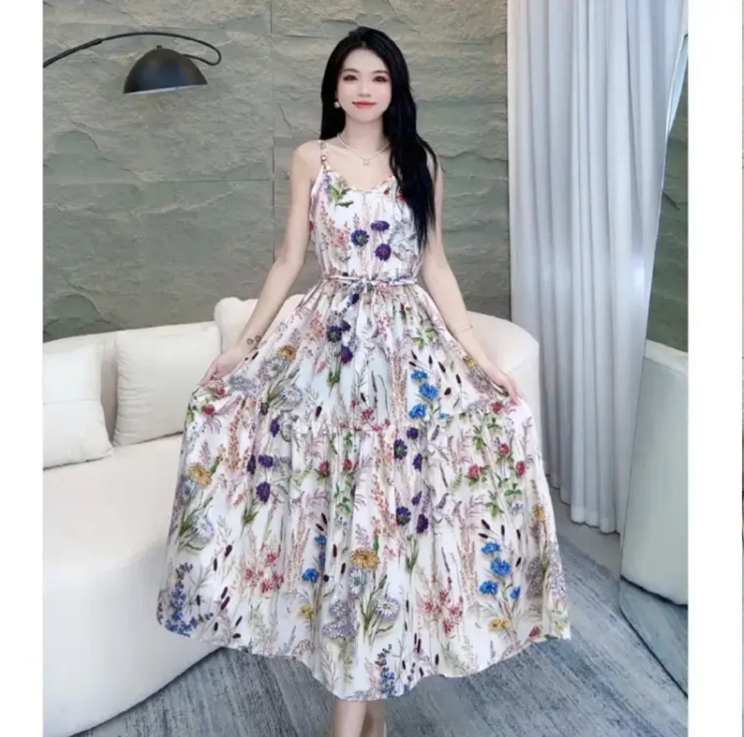 Amychu-Beach floral dress