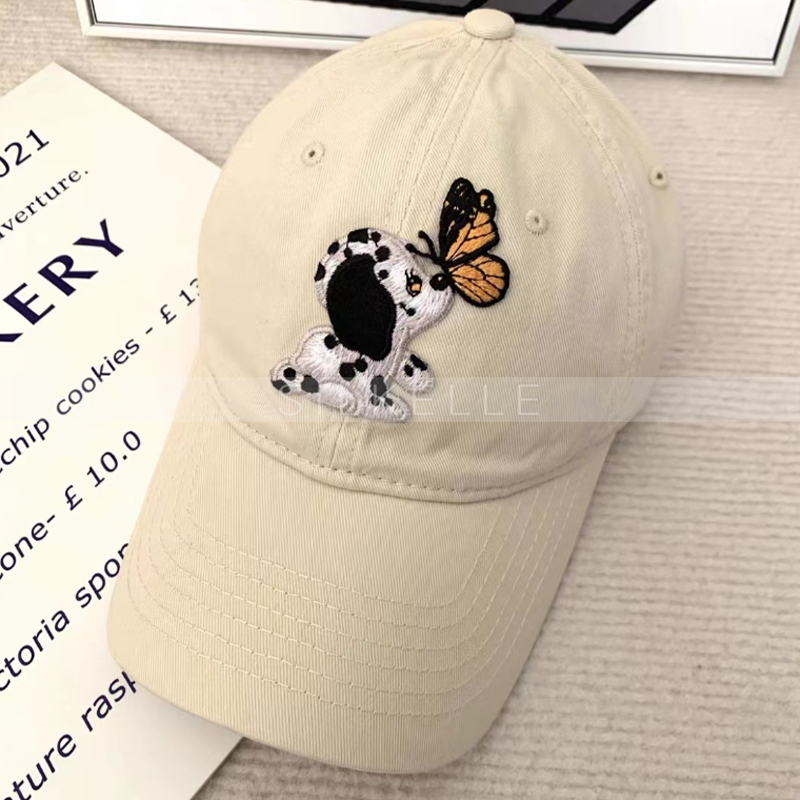 Peaked Cap: Puppy Butterfly