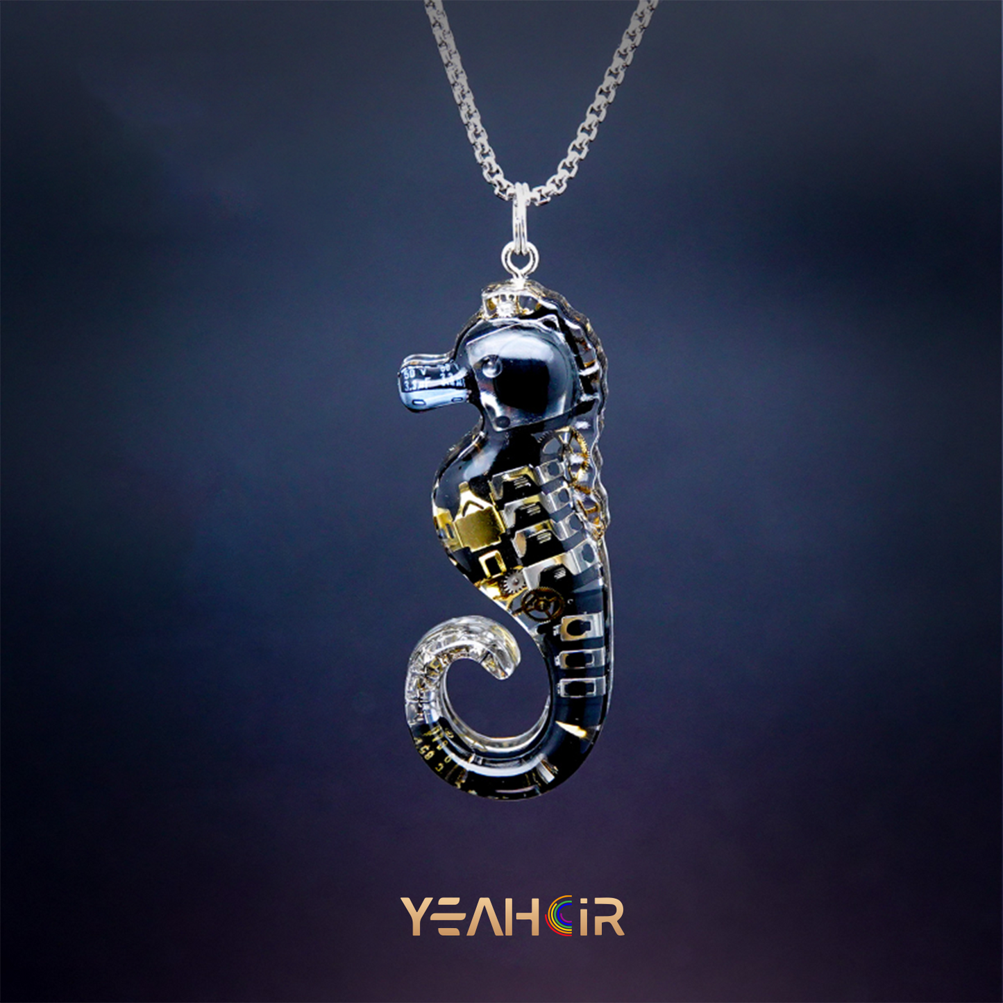 Cyberpunk Seahorse: Necklace