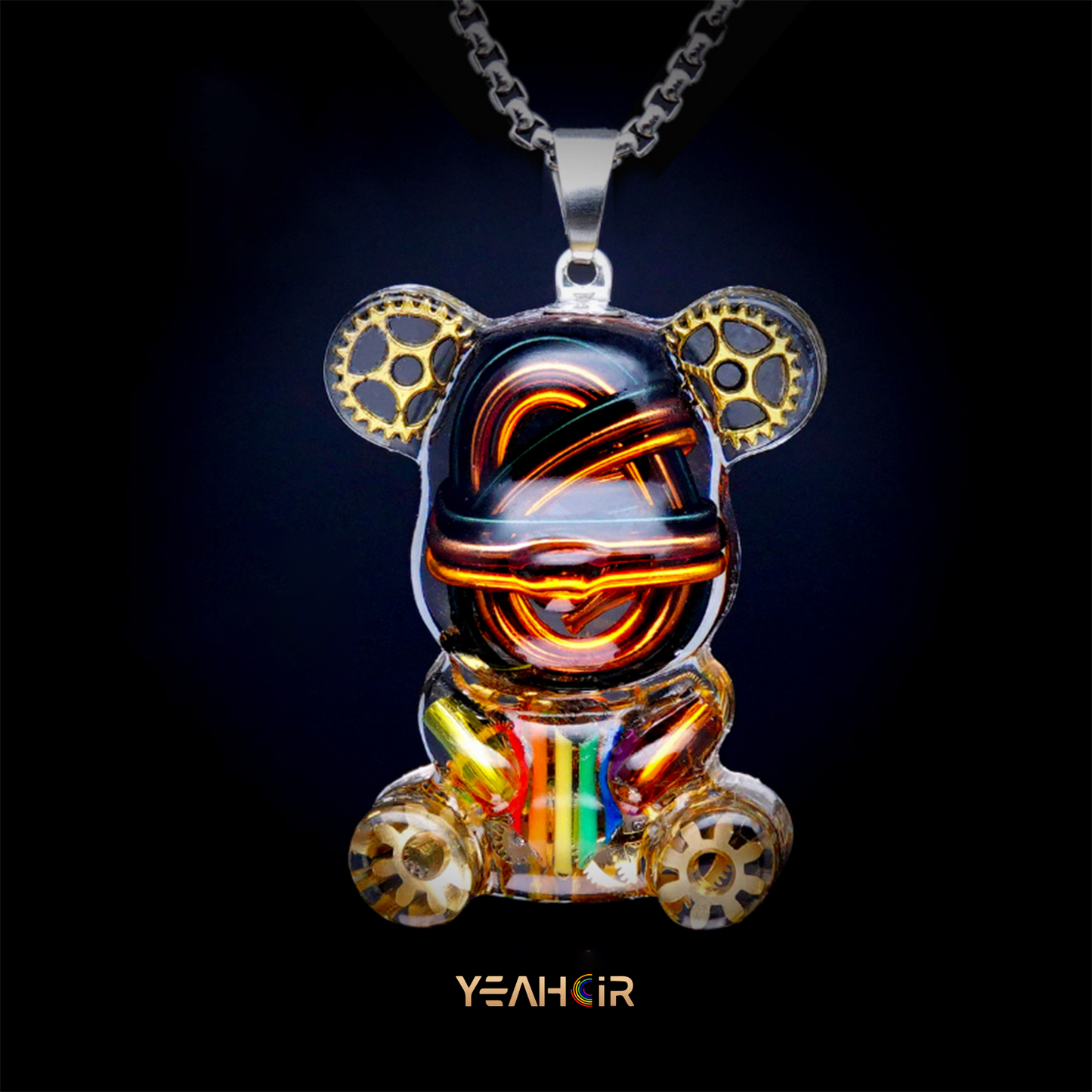 Mechanical Small Bear:Necklace