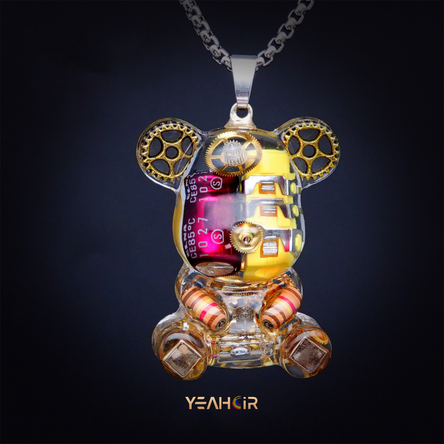 Mechanical Small Bear:Necklace