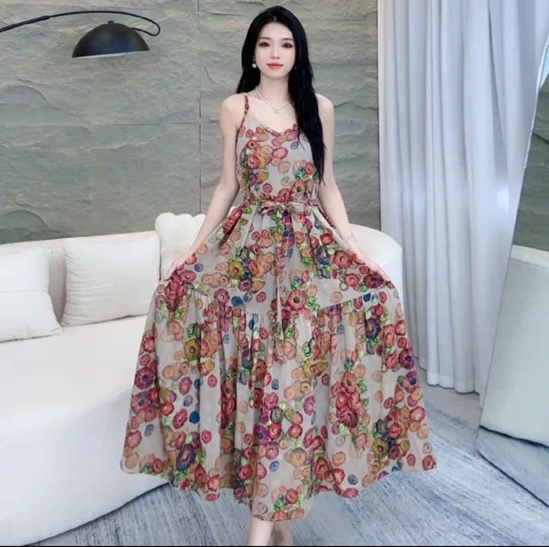 Amychu-Beach floral dress