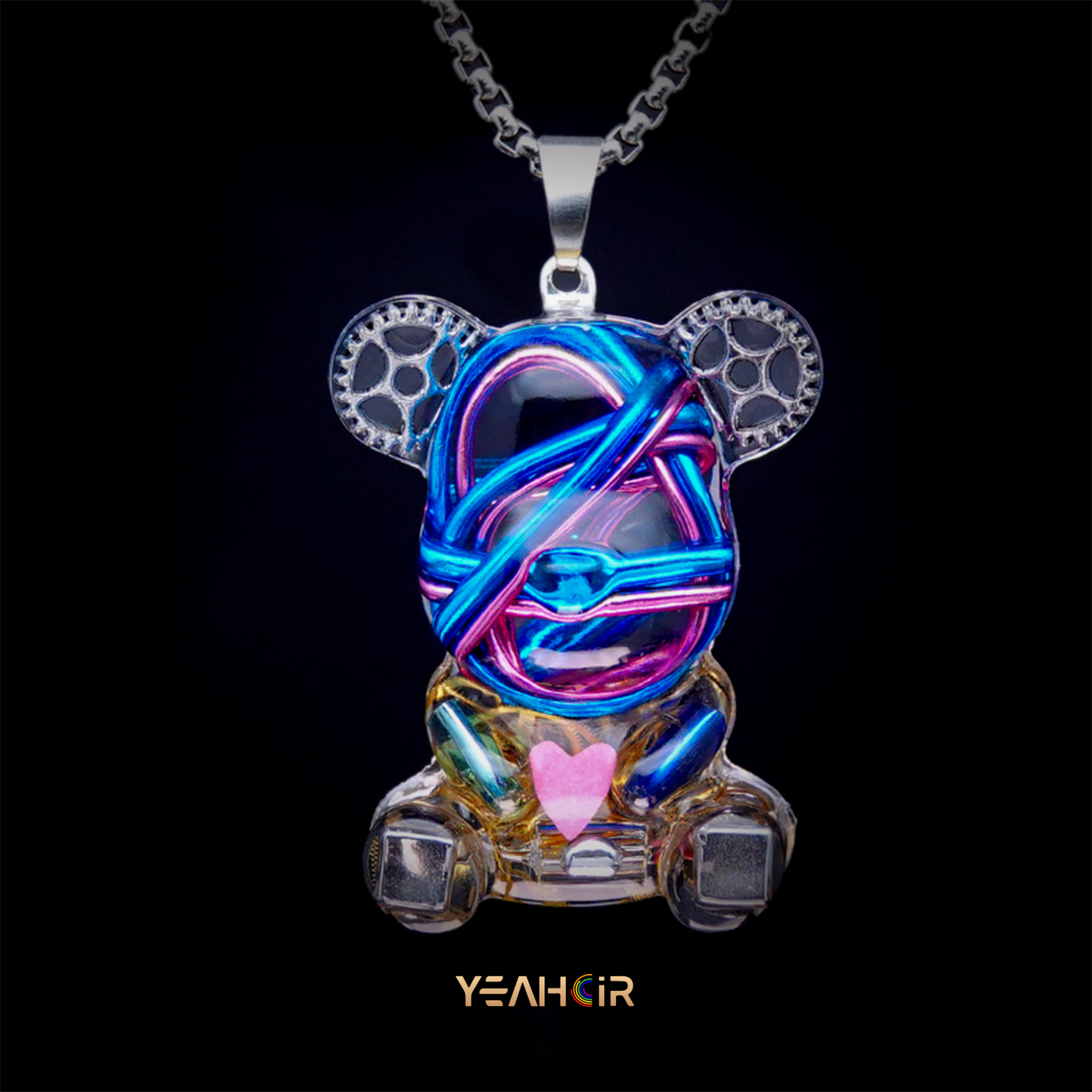 Mechanical Small Bear:Necklace