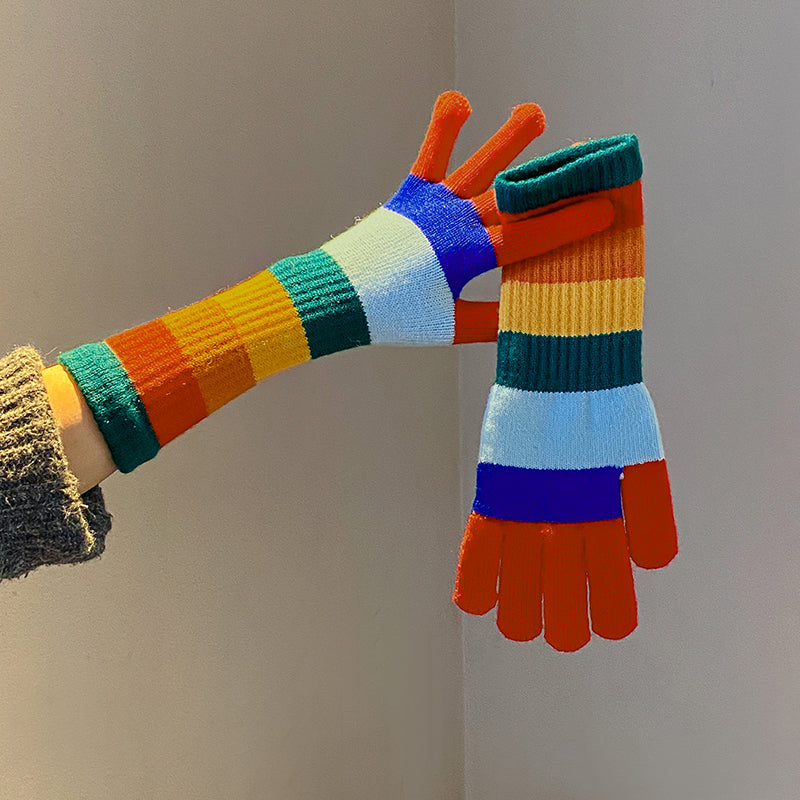 Gloves:Rainbow Stripes