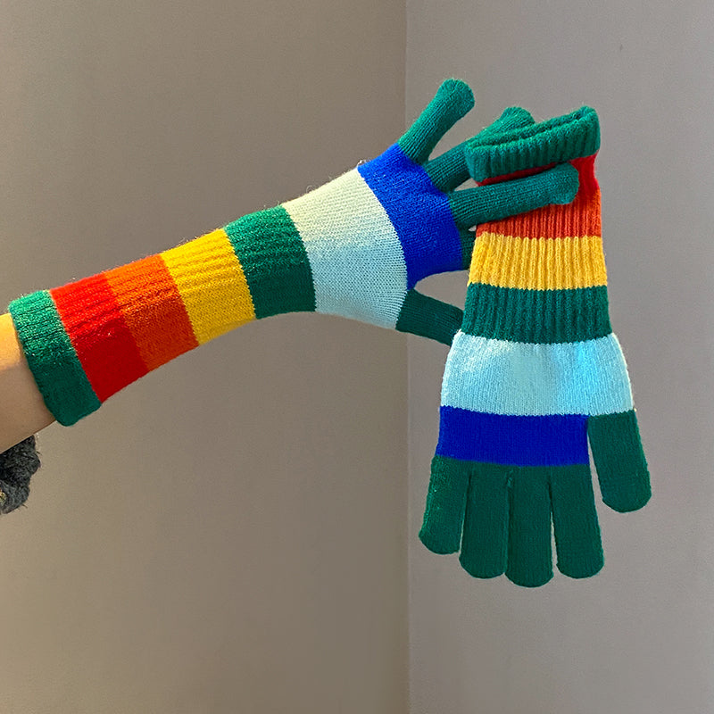 Gloves:Rainbow Stripes