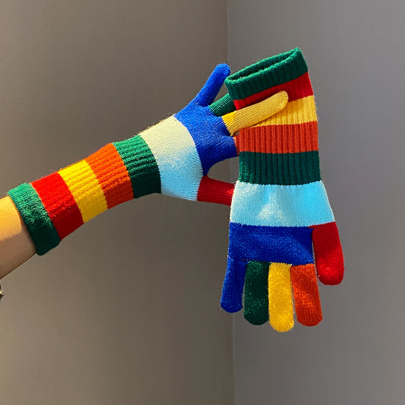 Gloves:Rainbow Stripes